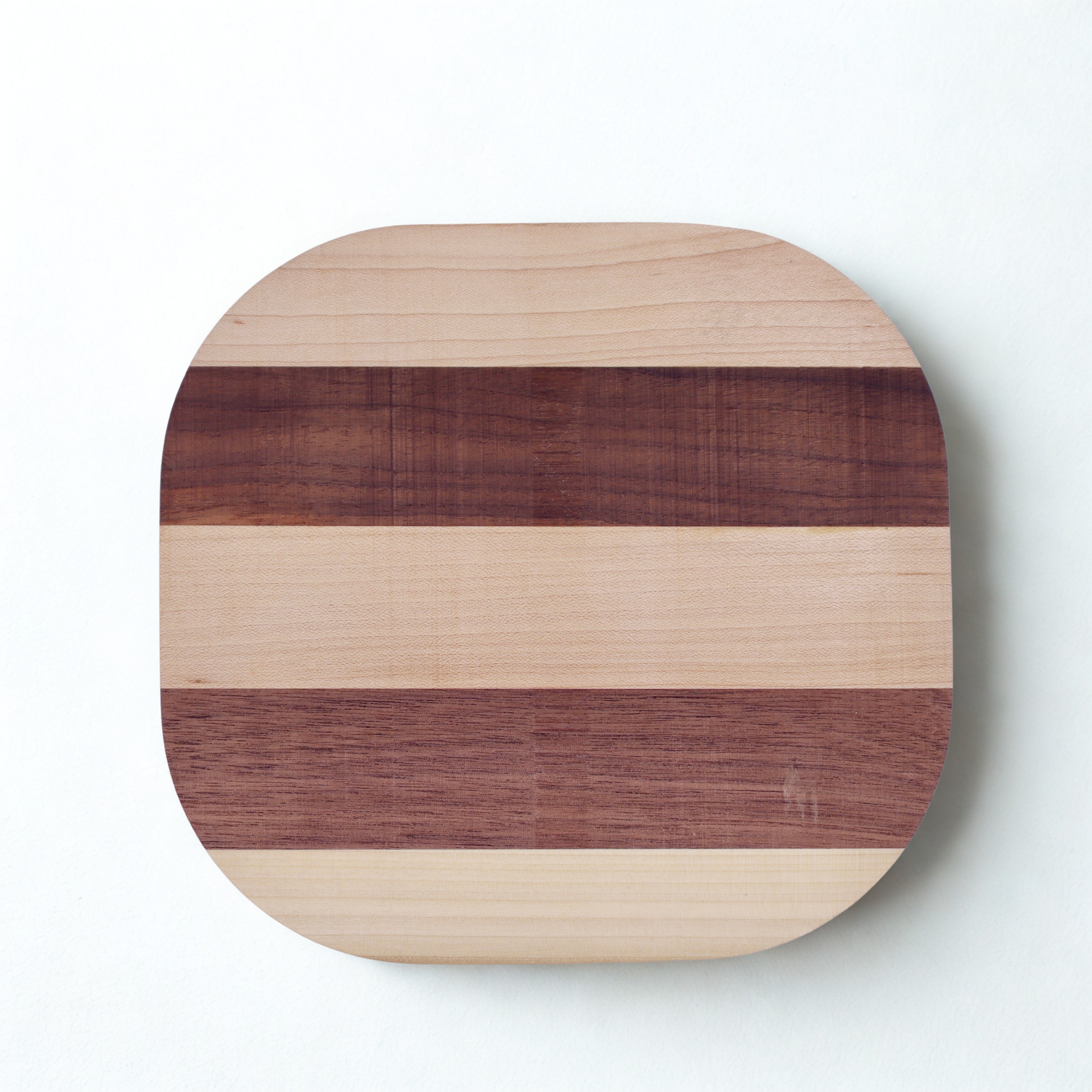 Black walnut and poplar striped bowl