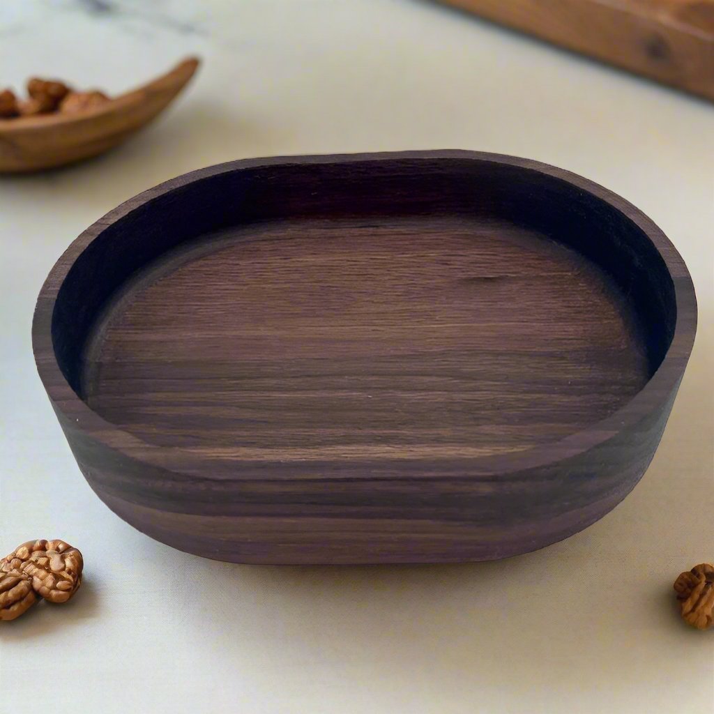 Black Walnut Bowl Oval - NW Timber Studio