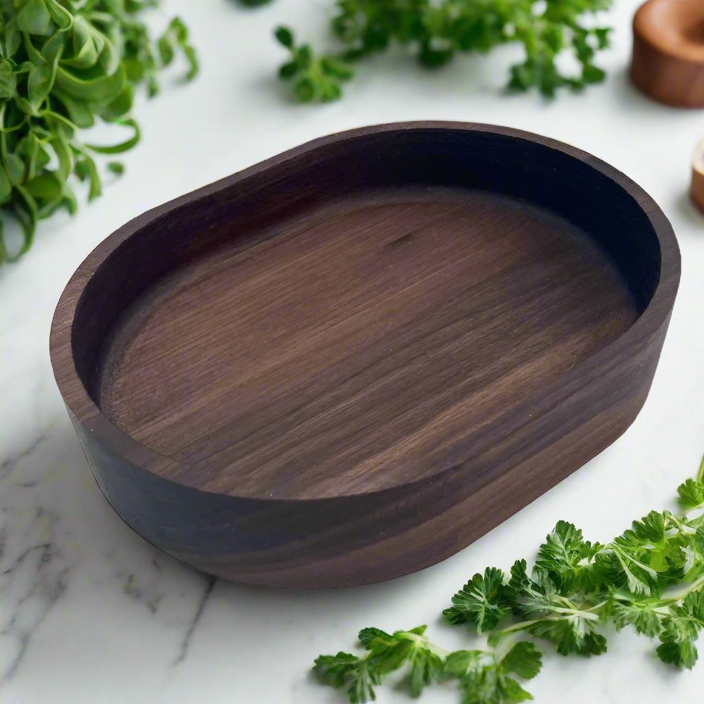 Black Walnut Bowl Oval - NW Timber Studio