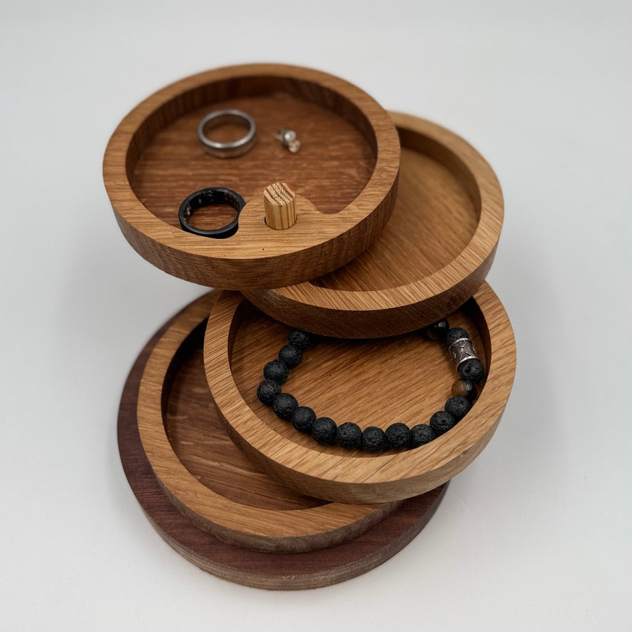 Round 4 tray small Jewerly catch-all tray