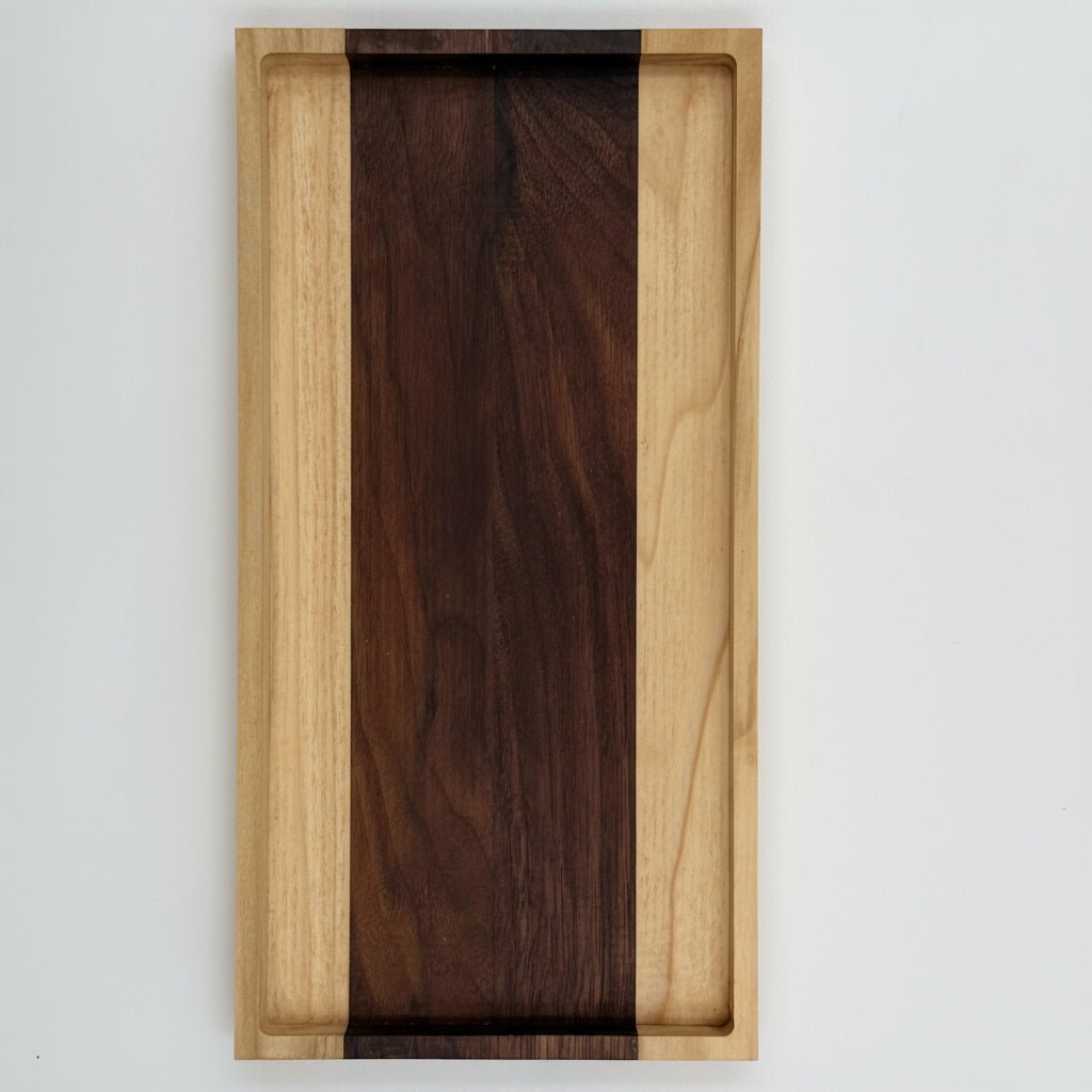 Black Walnut and Maple Everything Tray - NW Timber Studio