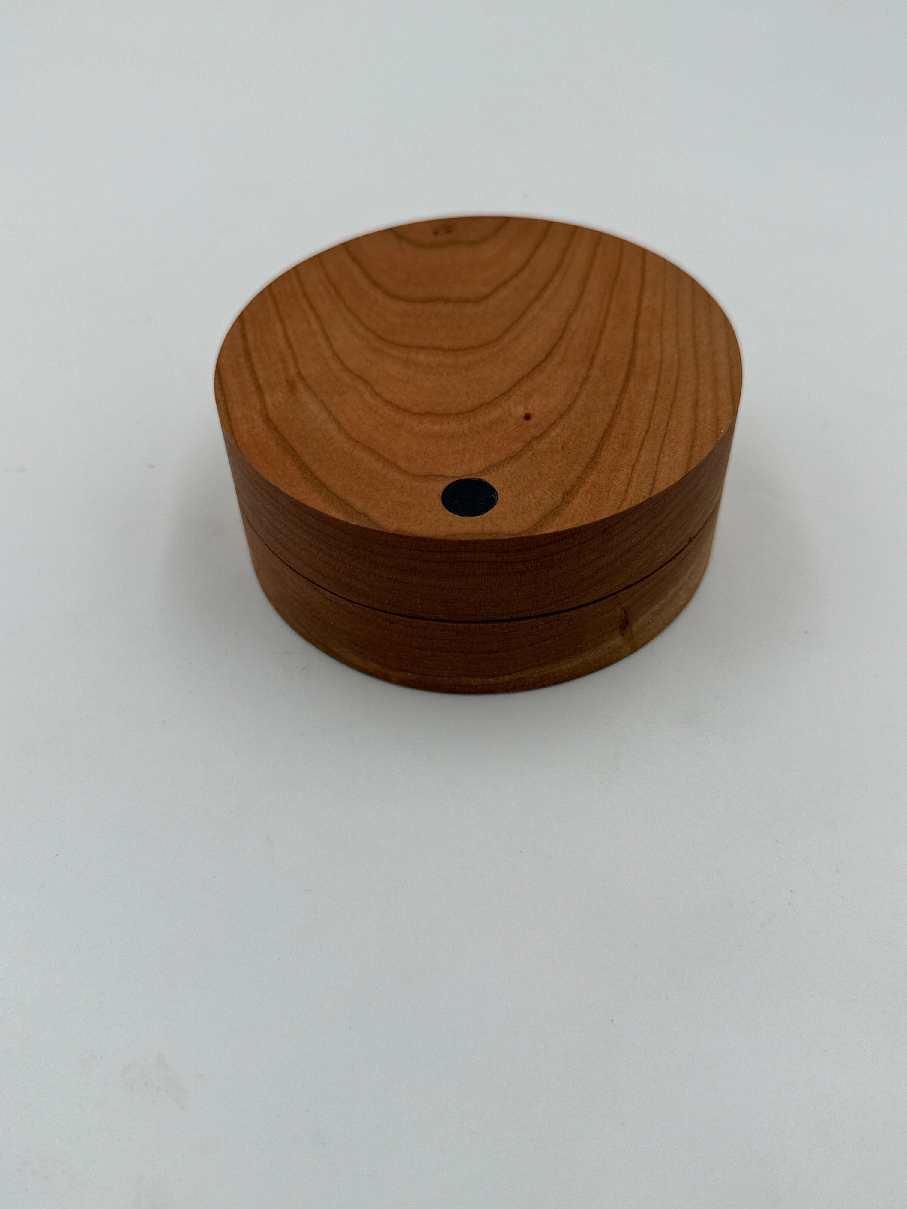 Cherry Wood Salt Holder with Black Walnut Pin