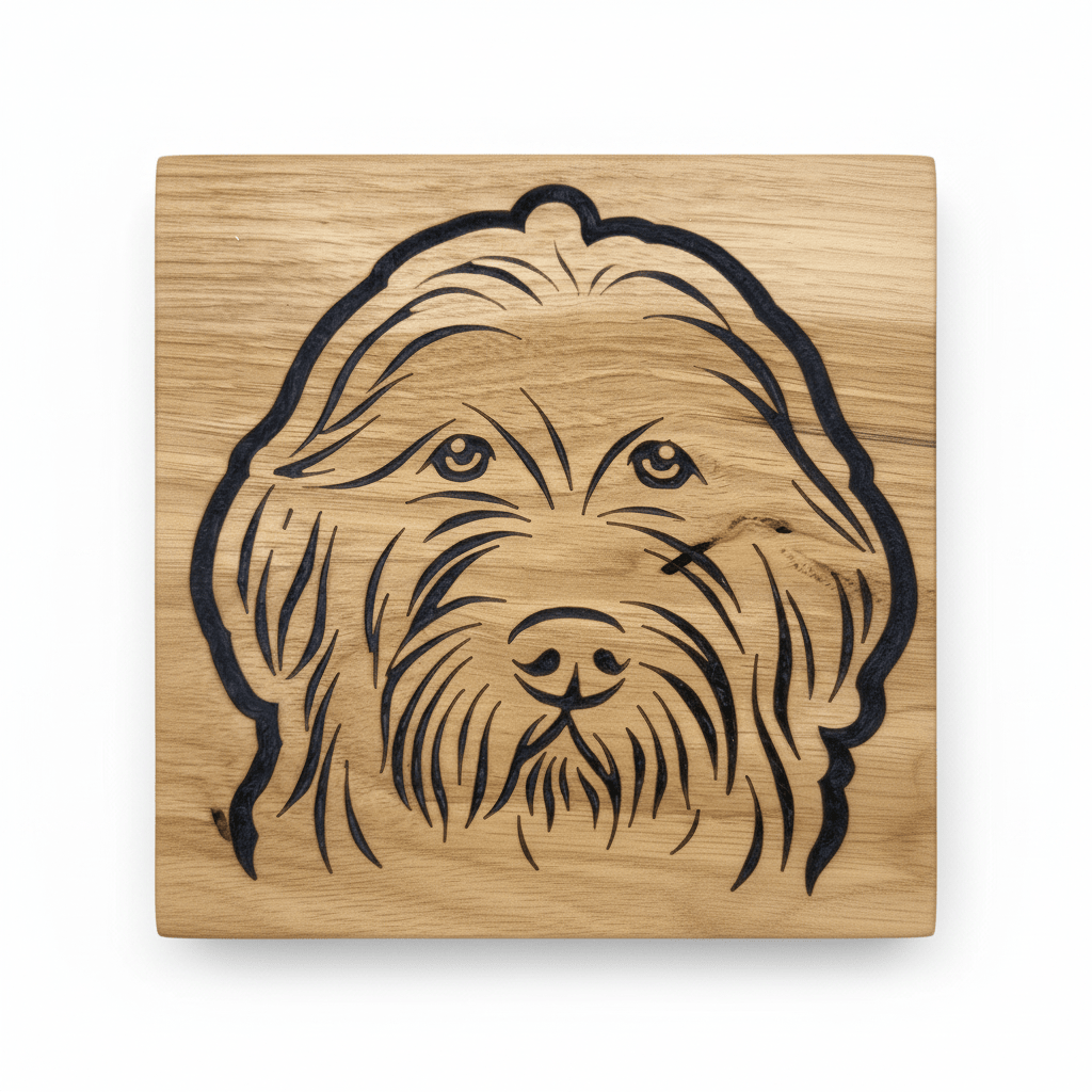Golden Doodle Desk/Wall Art - NW Timber Studio