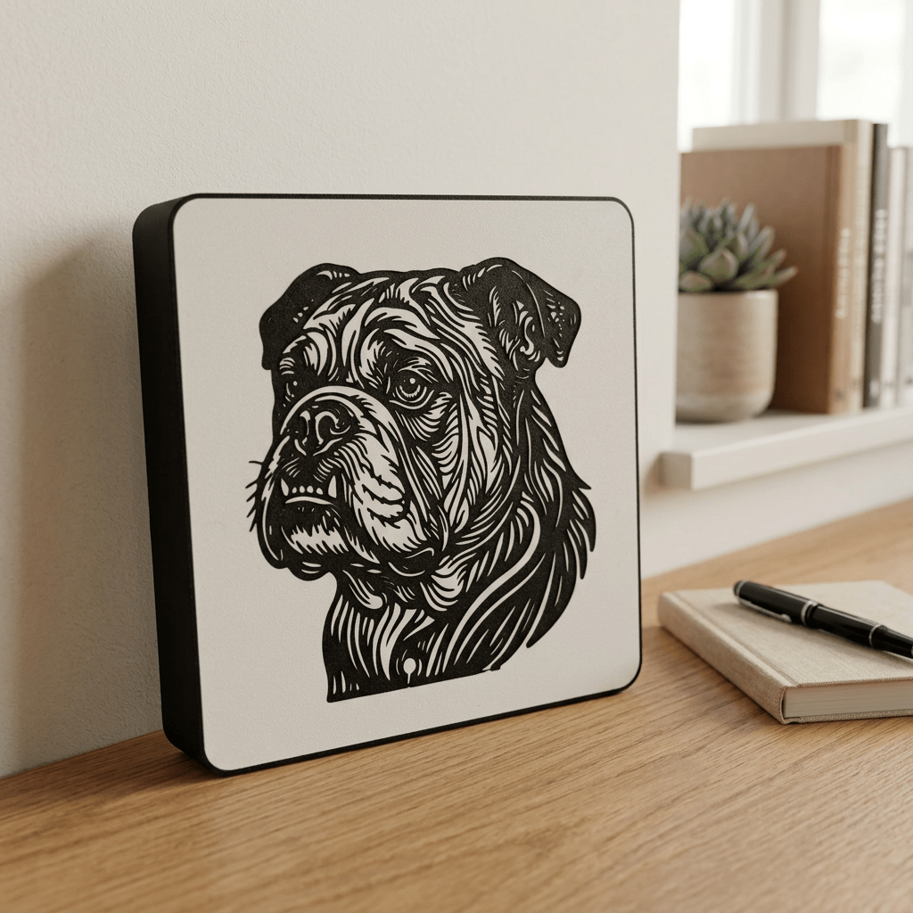 Bulldog Wall Art - NW Timber Studio