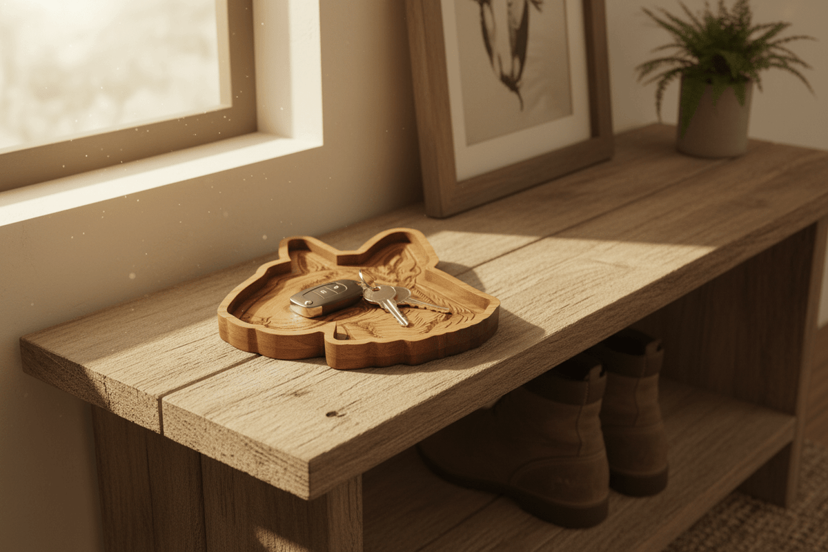 Bull Terrier Catch-All Tray - NW Timber Studio