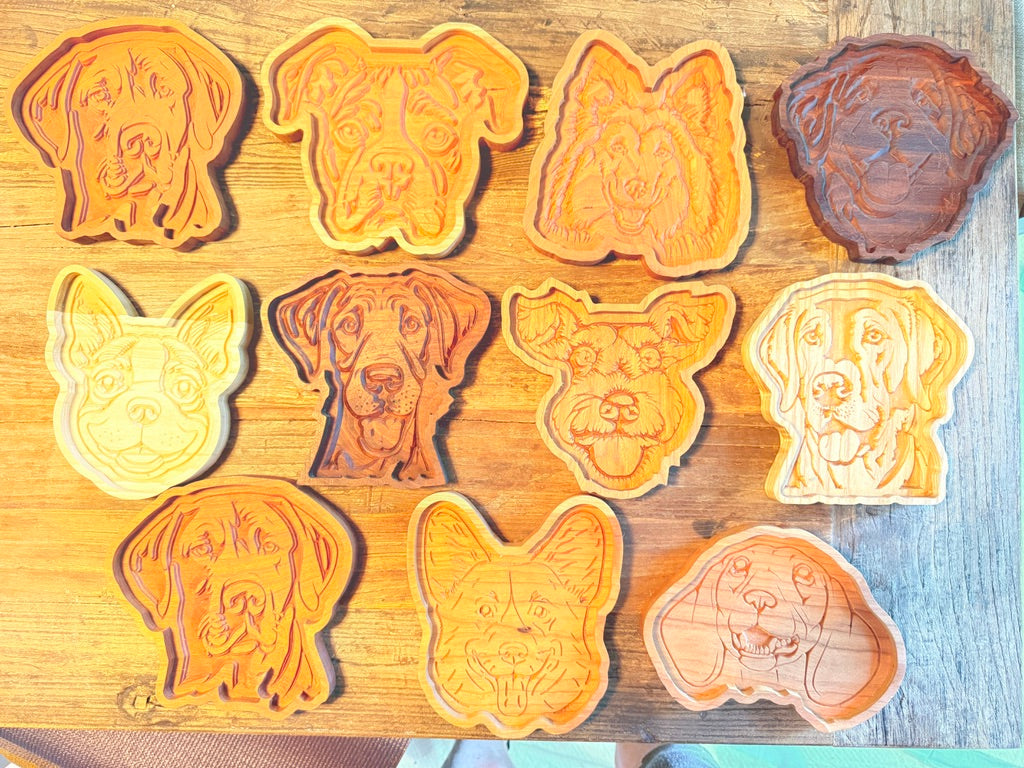 Wooden Dog Catch All trays
