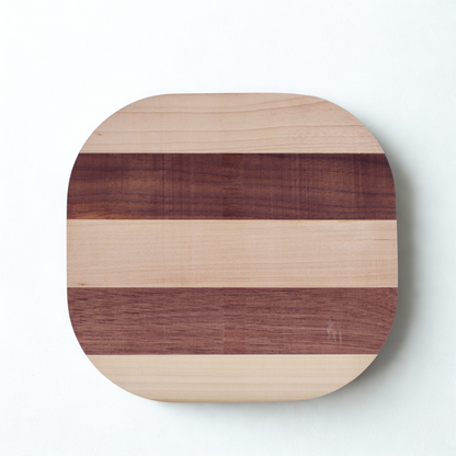 Black walnut and poplar striped bowl