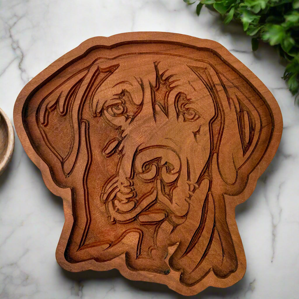Black Lab Catch-All Tray Red Oak
