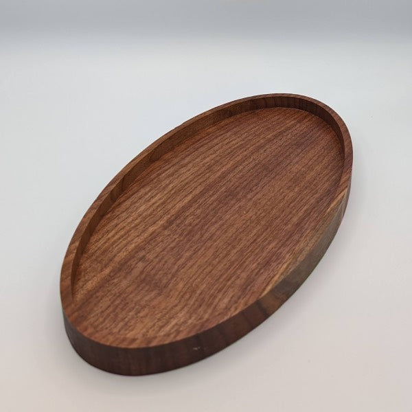 Black walnut oval Everything Tray.