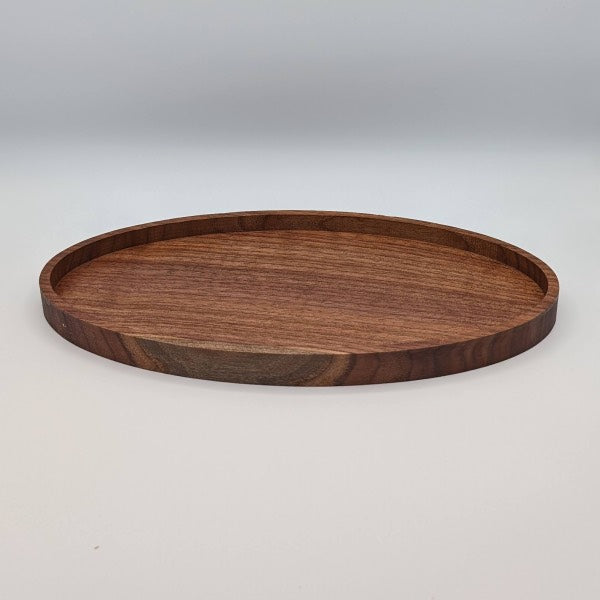 Black walnut oval Everything Tray.