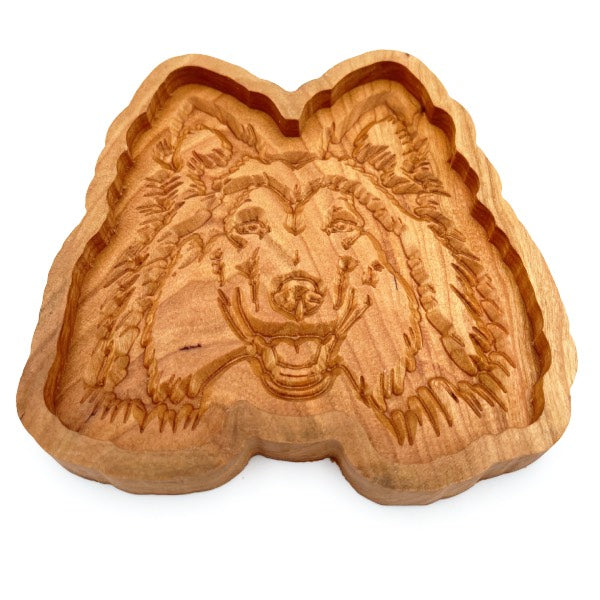 Collie Catch all tray Cherry Wood
