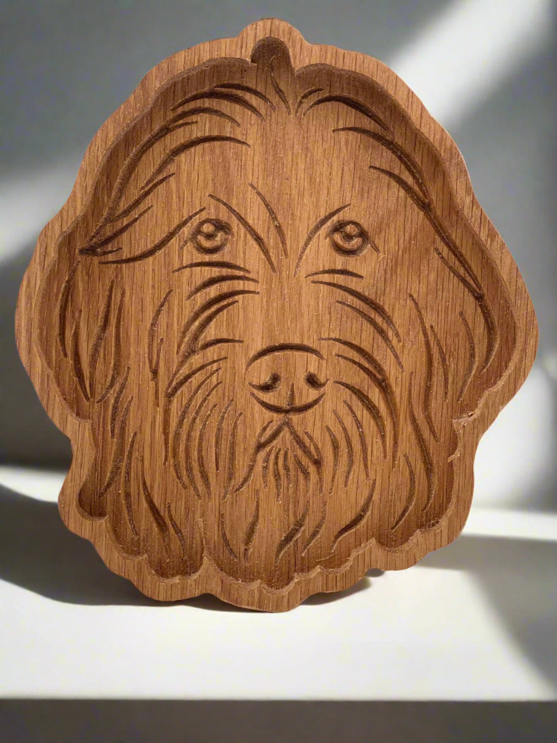 Wooden tray a dog&