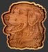 Solid Cherry Wood Golden Retriever Catch-All Tray – Version 3 - NW Timber Studio