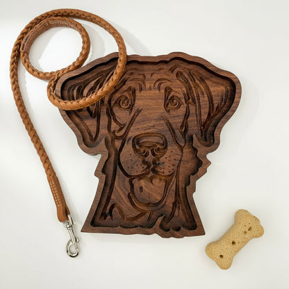 Back Lab catch all tray Black Walnut wood