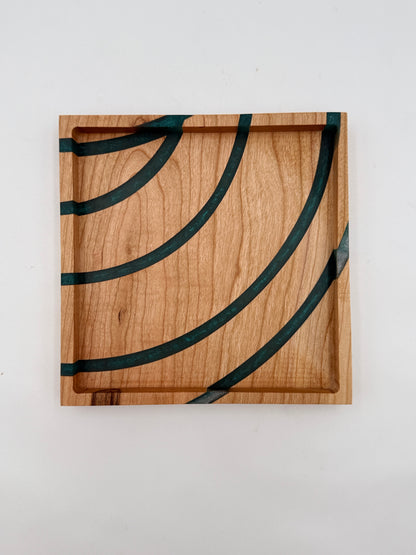 Maple &amp; Green Resin Catch-All Tray