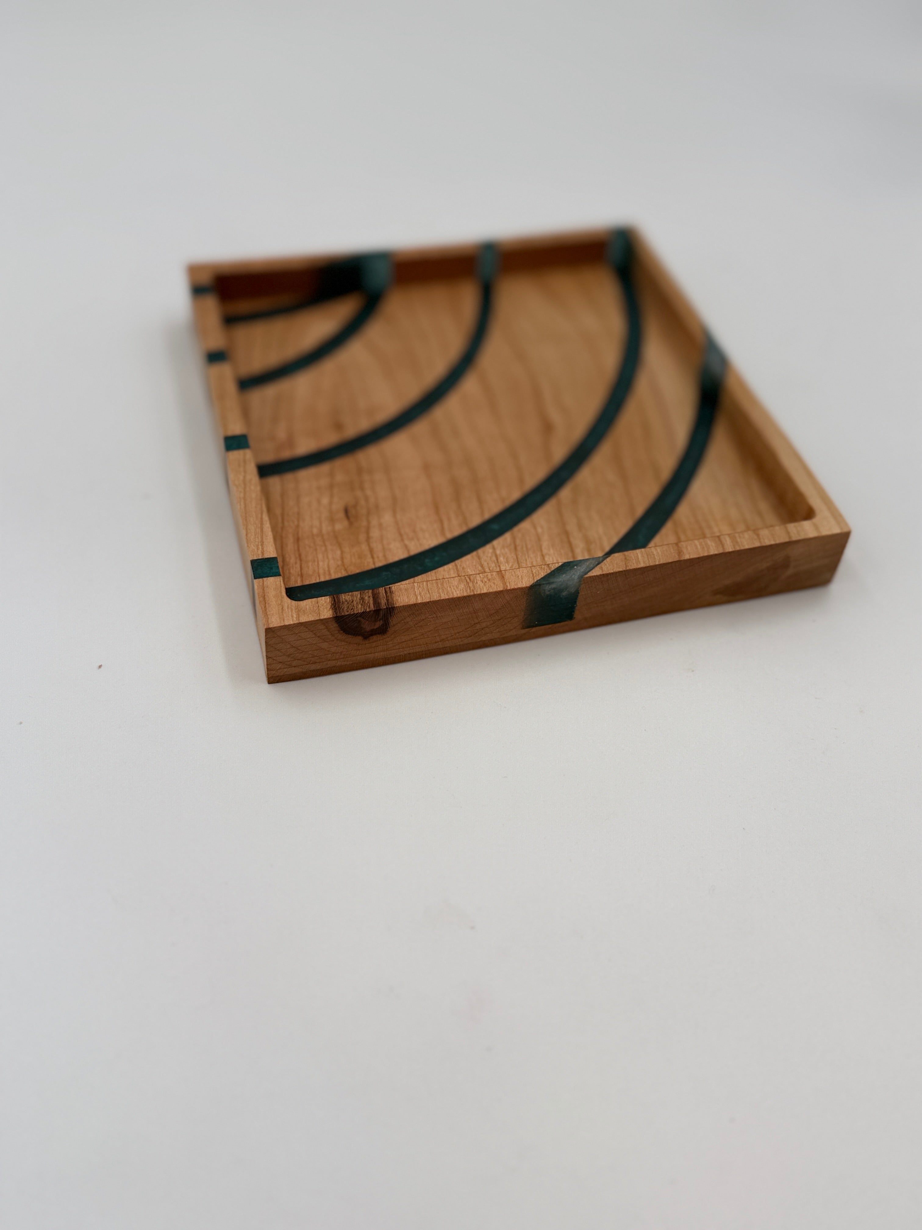 Maple &amp; Green Resin Catch-All Tray