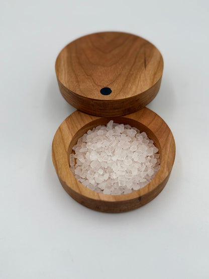 Cherry Wood Salt Holder with Black Walnut Pin