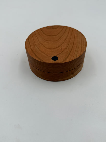Cherry Wood Salt Holder with Black Walnut Pin