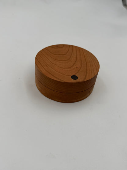 Cherry Wood Salt Holder with Black Walnut Pin