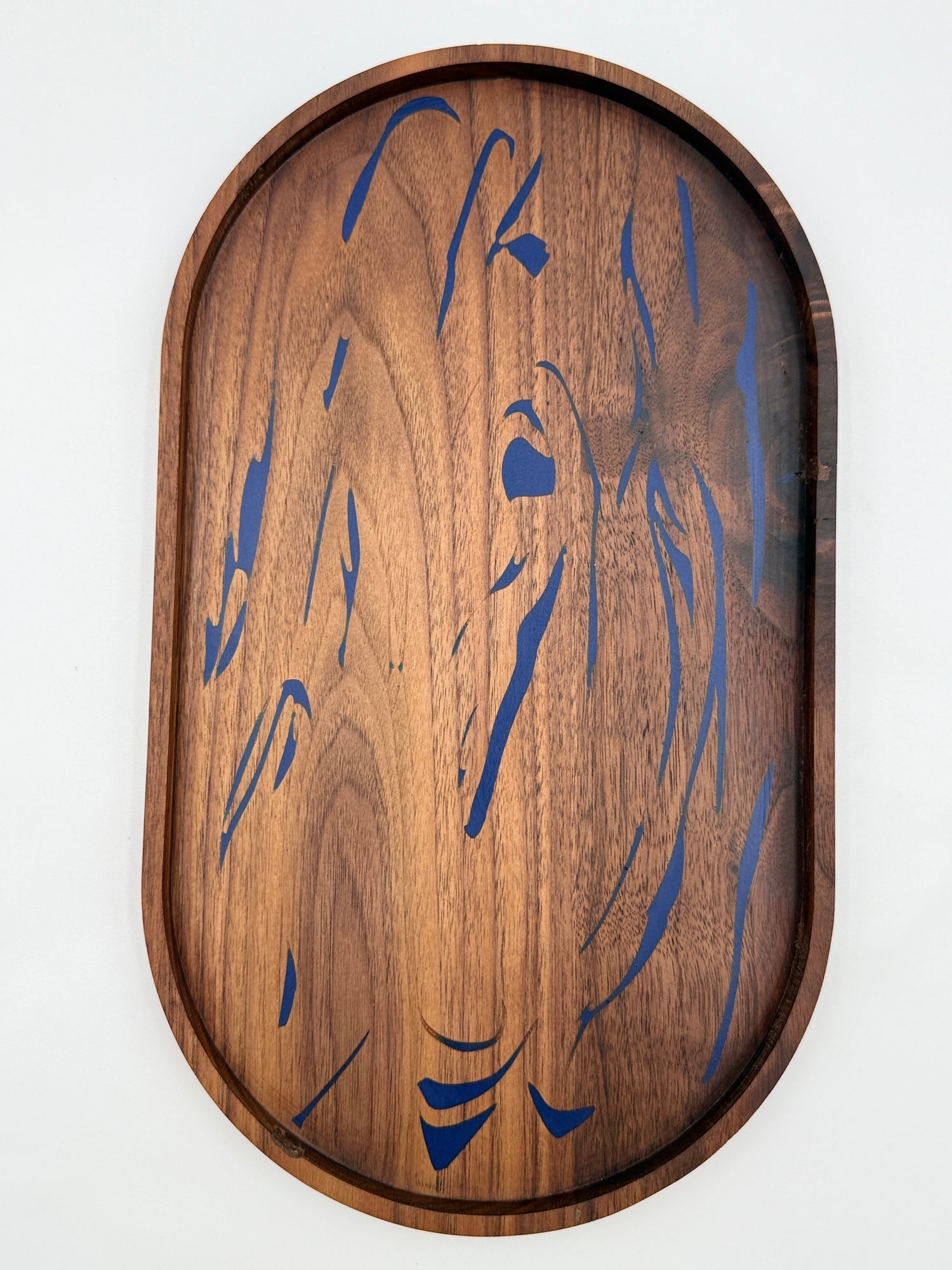Black Walnut &amp; Blue Resin Catch-All Tray