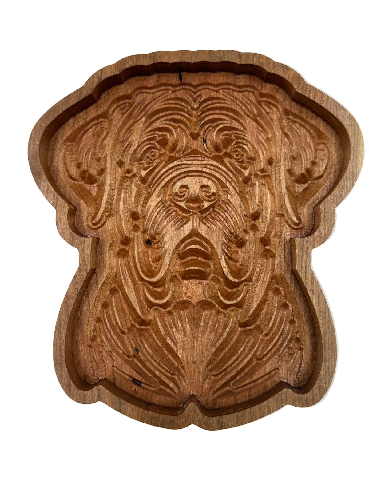 English Mastiff Catch-All Tray Cherry Wood - NW Timber Studio