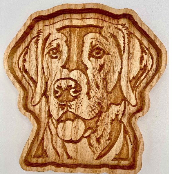 Labrador Catch all tray Cherry wood