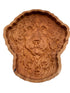 Labradoodle catch-all tray angled view showing depth and scalloped edge
