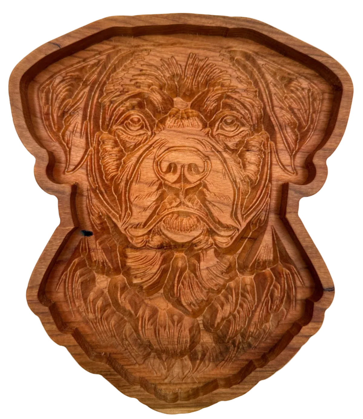 Rottweiler Catch-All Tray Cherry Wood - NW Timber Studio