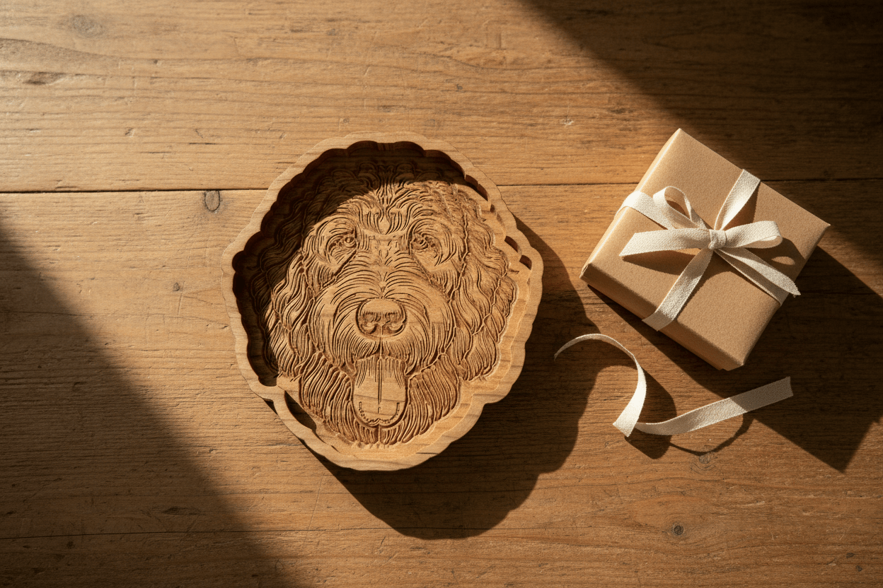 Goldendoodle Catch-All Tray V2 - NW Timber Studio