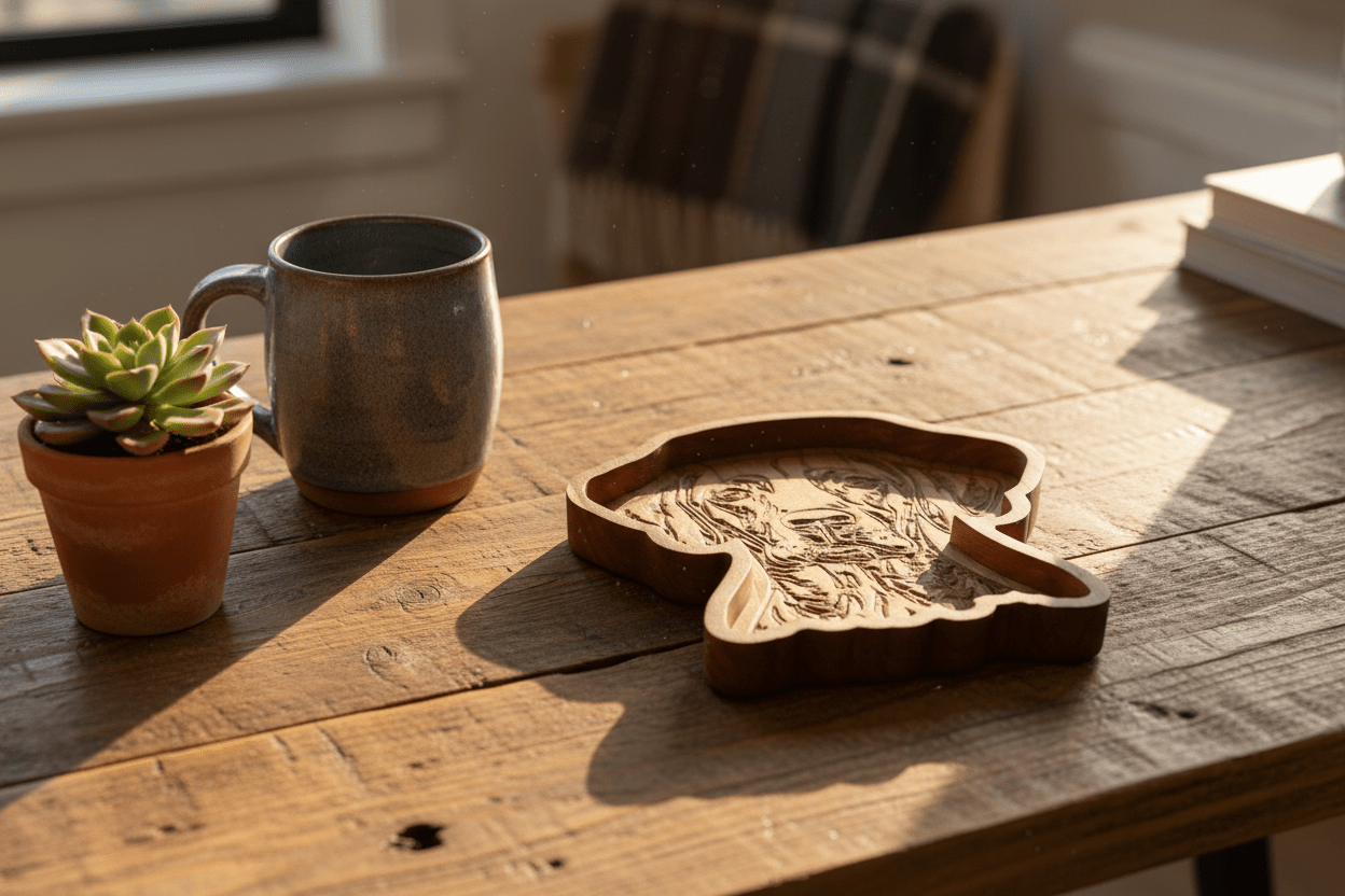 Vizsla Catch-All Tray Cherry Wood II - NW Timber Studio