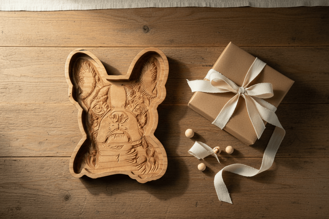 Boston Terrier Catch-All Tray - NW Timber Studio