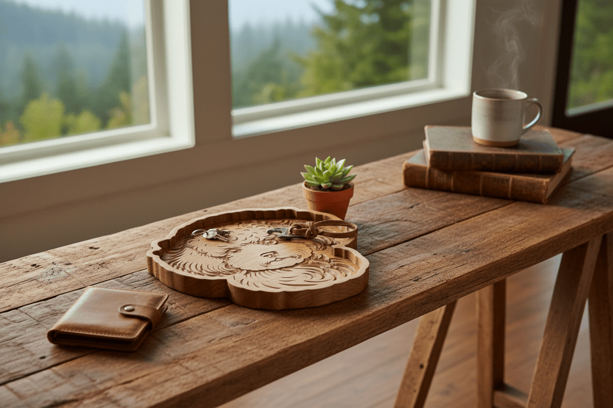 Bichon Frisé Catch-All Tray - NW Timber Studio