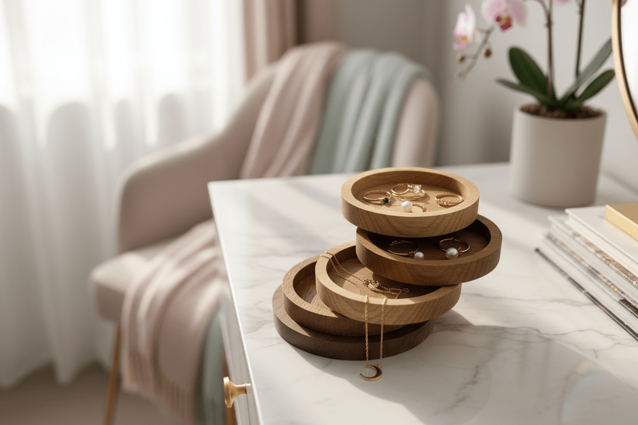 Stacking Wooden Jewelry Organizer - NW Timber Studio