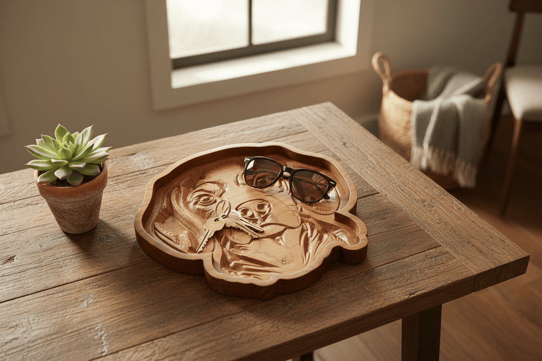 Beagle Cherry Wood Catch-All Tray - NW Timber Studio