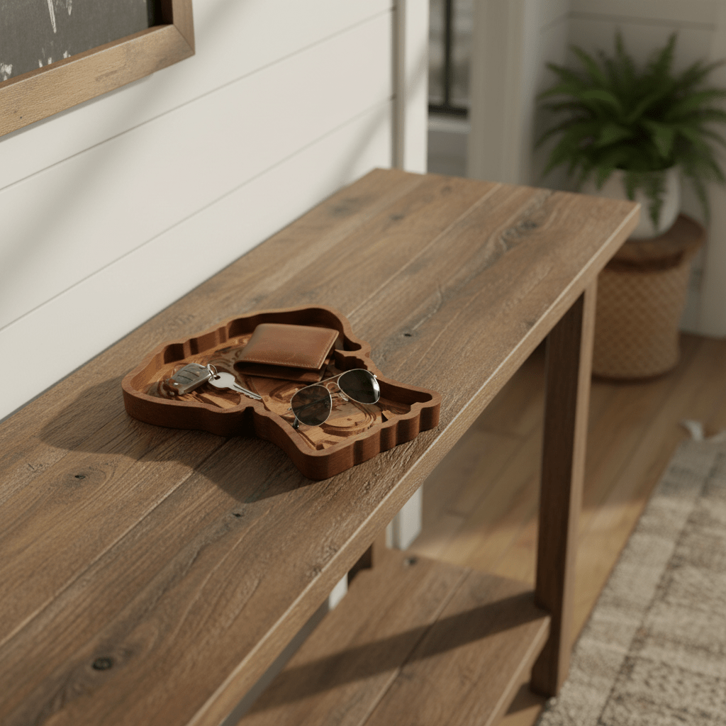 Great Dane Catch-All Tray Cherry Wood v2 - NW Timber Studio