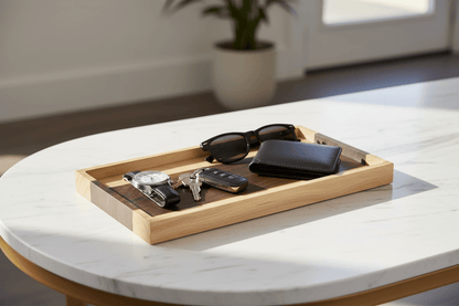 Black Walnut and Maple Everything Tray - NW Timber Studio