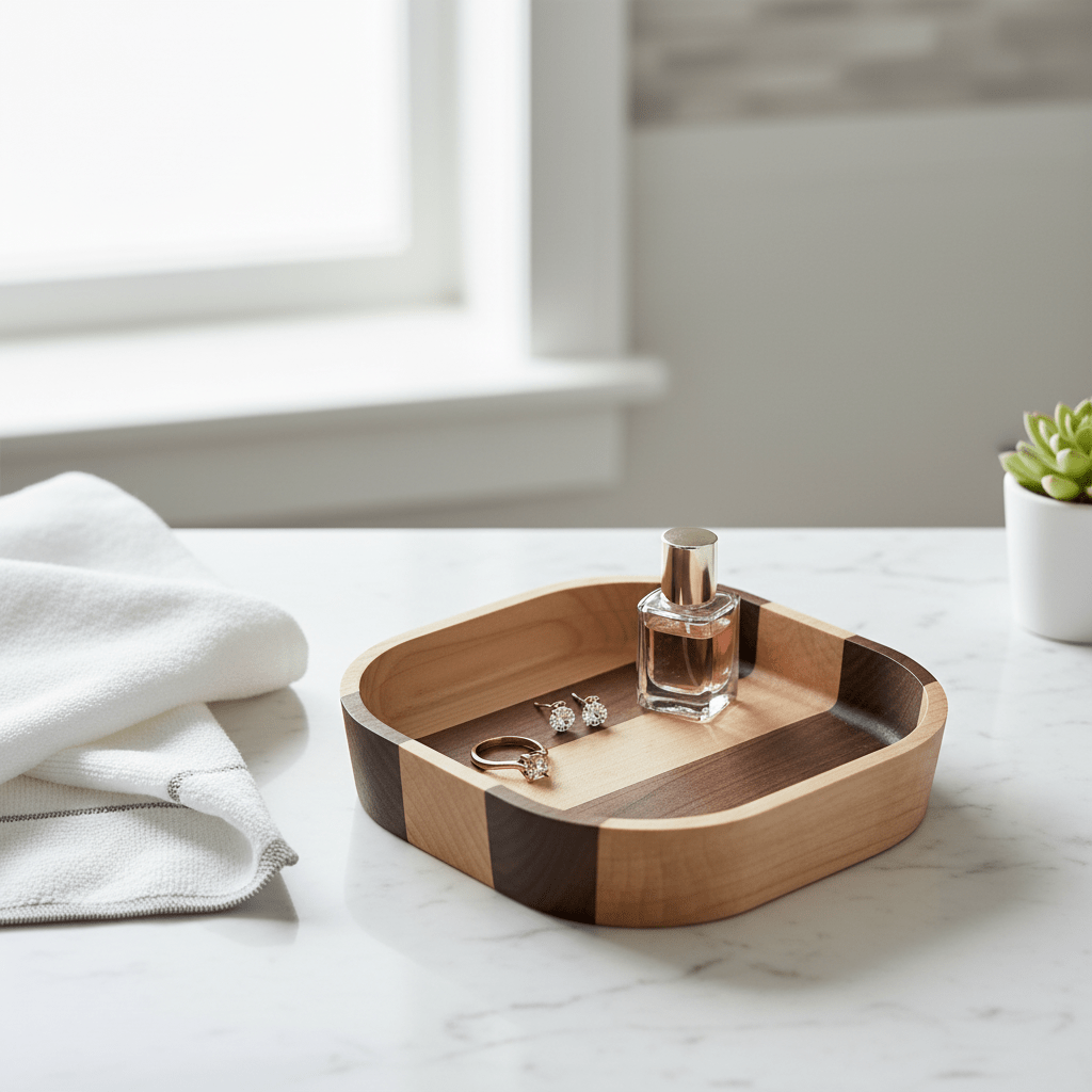 Black Walnut and Birch Bowl - NW Timber Studio
