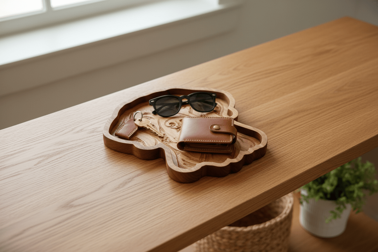 Vizsla Catch-All Tray Cherry Wood - NW Timber Studio