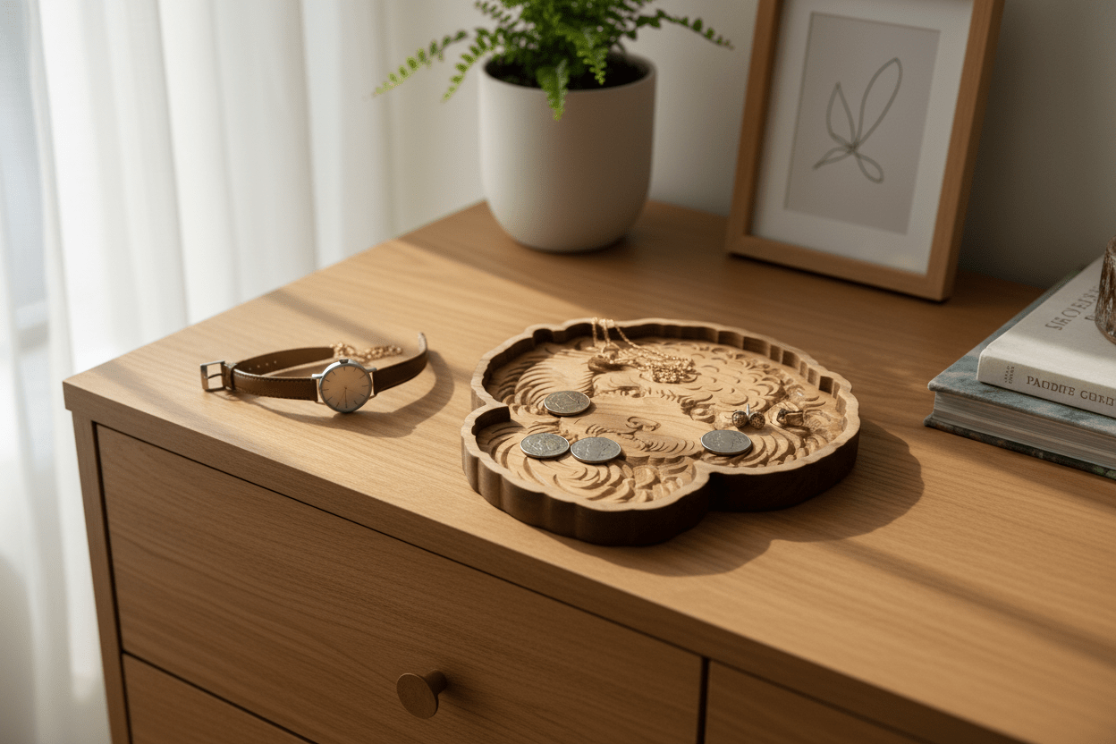 Bichon Frisé Catch-All Tray - NW Timber Studio